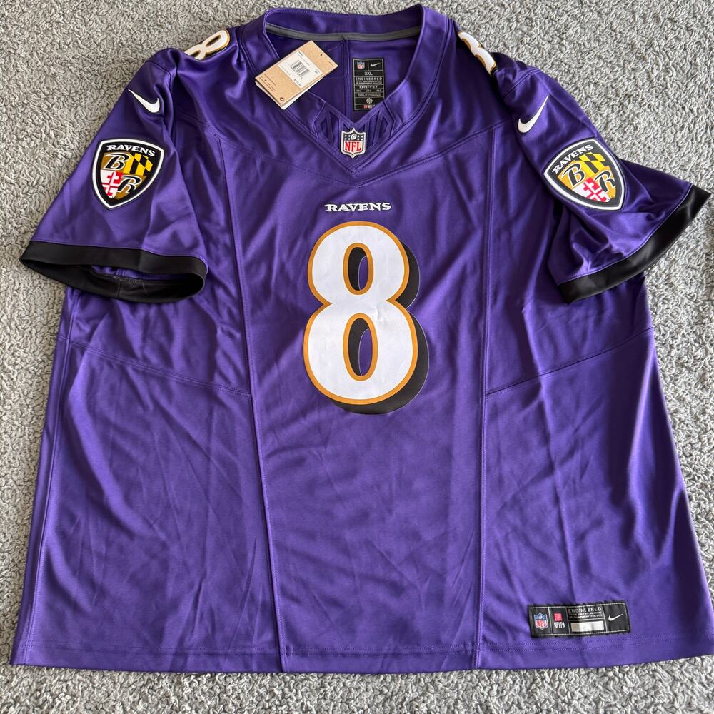 NWT Nike Lamar Jackson NFL Baltimore Ravens Purple F.U.S.E Limited Jersey XXXL